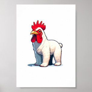 Lustigt Spara Pollo Bear Wall Art Poster
