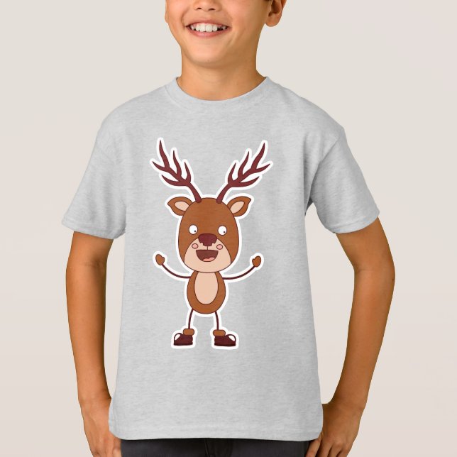 Lustigt specialnamn på Renindeer T Shirt (Framsida)