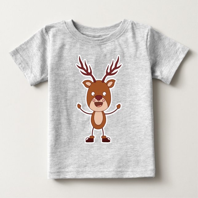 Lustigt specialnamn på Renindeer T Shirt (Framsida)