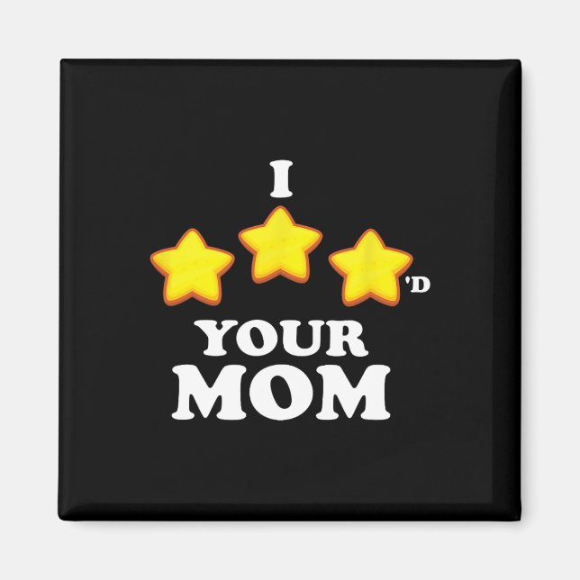 Lustigt spel i tre startade din Mamma 1 Magnet (Framsidan)