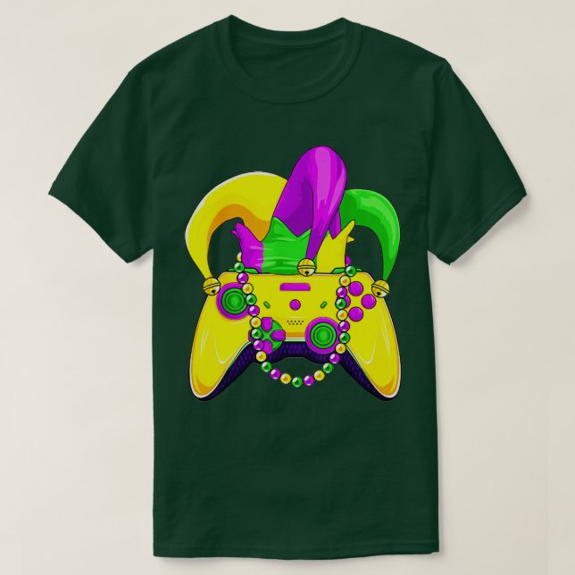 Lustigt spel Mardi Gras Video Game TShirt T Shirt (Design framsida)