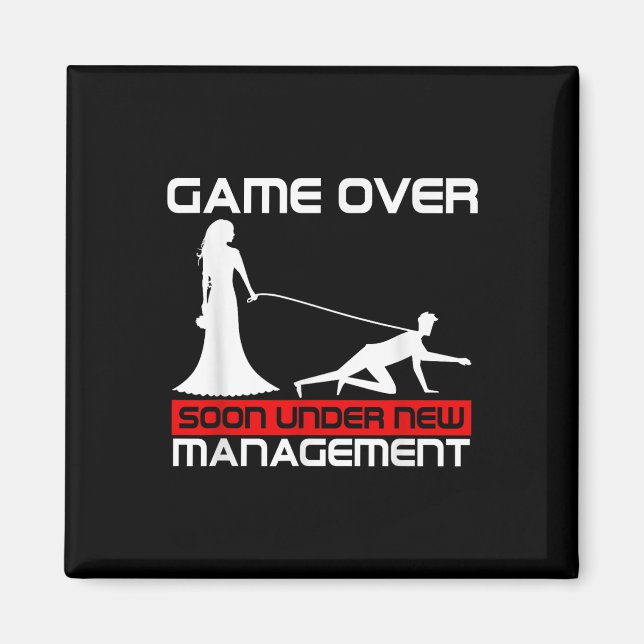 Lustigt spel över Bride Gift Bachelorette Bröllop  Magnet (Framsidan)