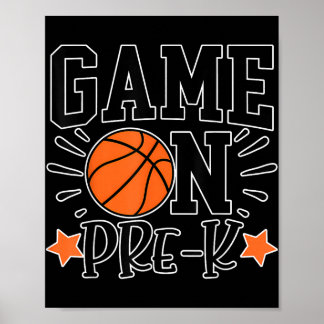 Lustigt spel på förk-kids basketbollsspor poster