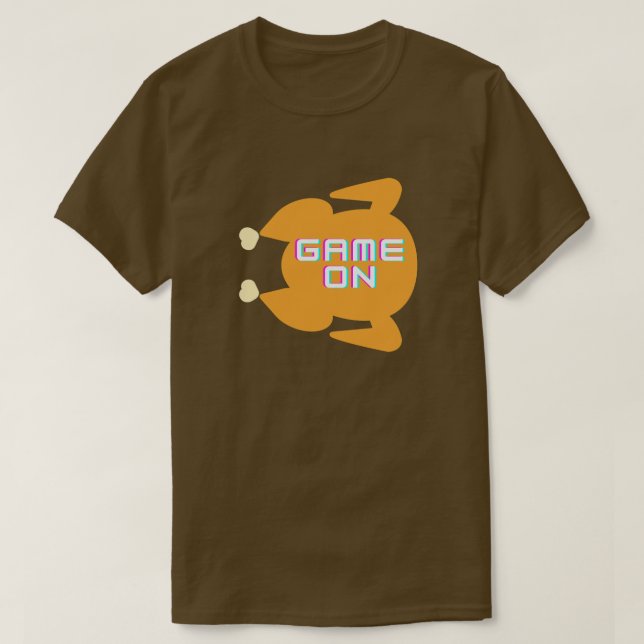 Lustigt spel på Thanksgiving T Shirt (Design framsida)