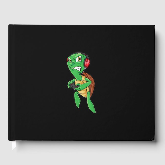 Lustigt spelande videospel i Argen Sea Turtle spel Gästböcker (Framsida)