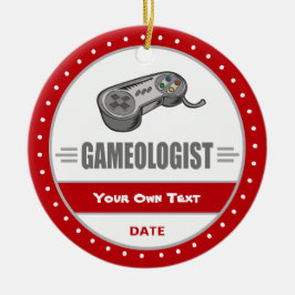 Lustigt spelarprogram julgransprydnad keramik