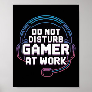 Lustigt spelheadset Humor stör inte spelaren Poster