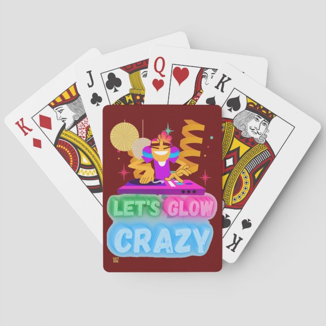 Lustigt spelkort "LÅT OSS GLOW CRAZY" (Baksidan)
