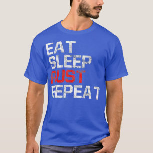 Lustigt spelminne EAT SLEEP RAID REPEAT-spel T Shirt