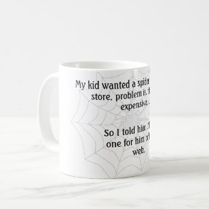 Lustigt Spider Joke Kaffemugg