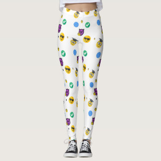Lustigt spöke och lycklig student leggings