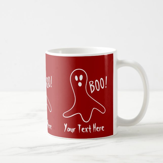 Lustigt spöke som skriker boo halloween-spooks kaffemugg (Höger)