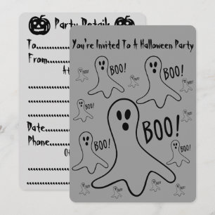 Lustigt spöken skriker bu halloween fest Inbjudan