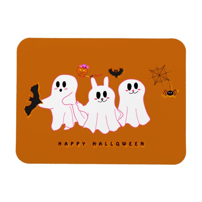 Lustigt Spöken som har en Bild | Fotomagnet Magnet (Horisontell)