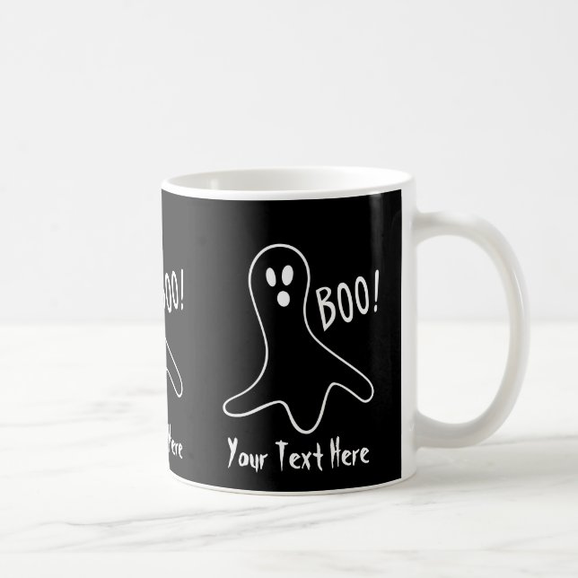 lustigt spökskrik i bo halloween-grafik design kaffemugg (Höger)