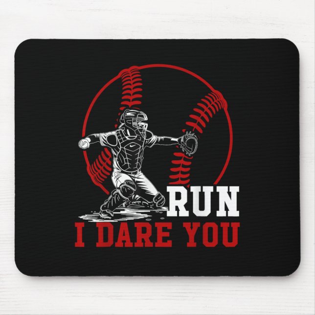Lustigt Springa Steal I Dare du Baseball Catcher s Musmatta (Framsidan)