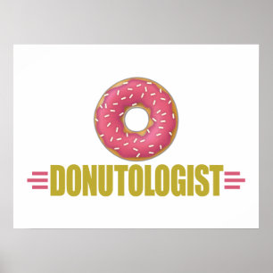 Lustigt Sprinkle Donut Älskare Poster