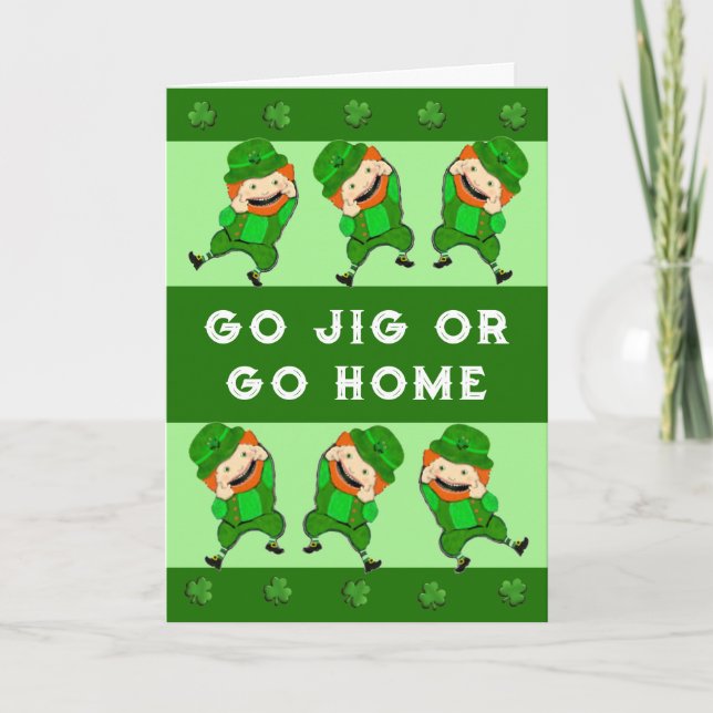 Lustigt St. Patrick-Dag-kort Kort (Framsida)