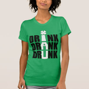 Lustigt St. Patrick's Dag som dricker Party öl Hu T Shirt