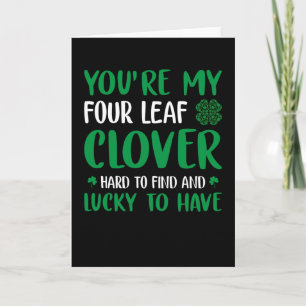 Lustigt St. Patrick's Day Din är Min 4 Löv Klöver Kort