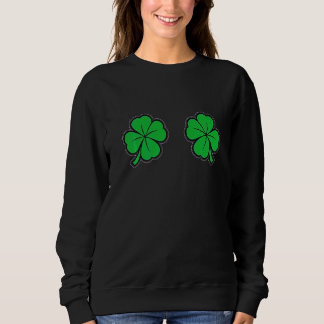 Lustigt St patrick's day för kvinnor och Par T Shirt (Framsida)