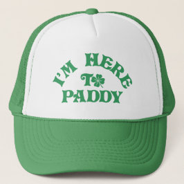 Lustigt St patricks day jag är här för Paddygruppe Keps