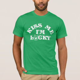 Lustigt St patricks day Kiss Me jag är Lucky Group T Shirt