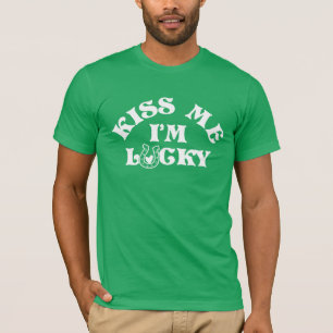 Lustigt St patricks day Kiss Me jag är Lucky Group T Shirt