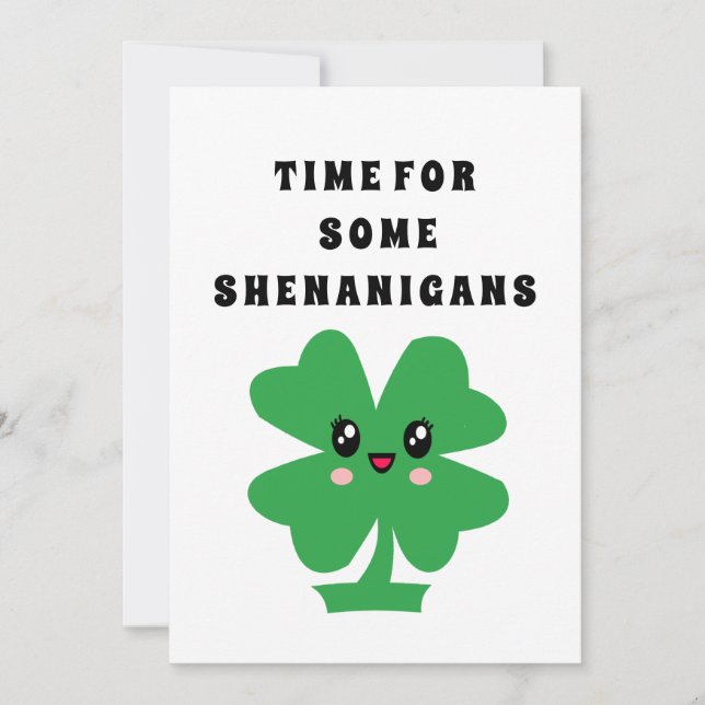 Lustigt St. Patrick's Day - Lucky Charms Card Kort (Framsida)