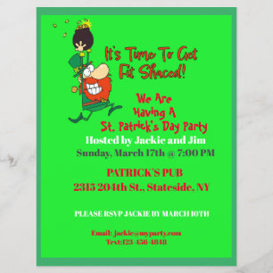 Lustigt St. Patrick's Day Party Reklamblad