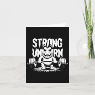 Lustigt stark Crucifix Upphäv Unicorn Kort