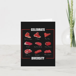 Lustigt Steak Shirt Celebrate Diversity Types Ste Kort