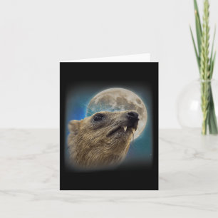 Lustigt Sten Hyrax med Måne-medlemmen Kort