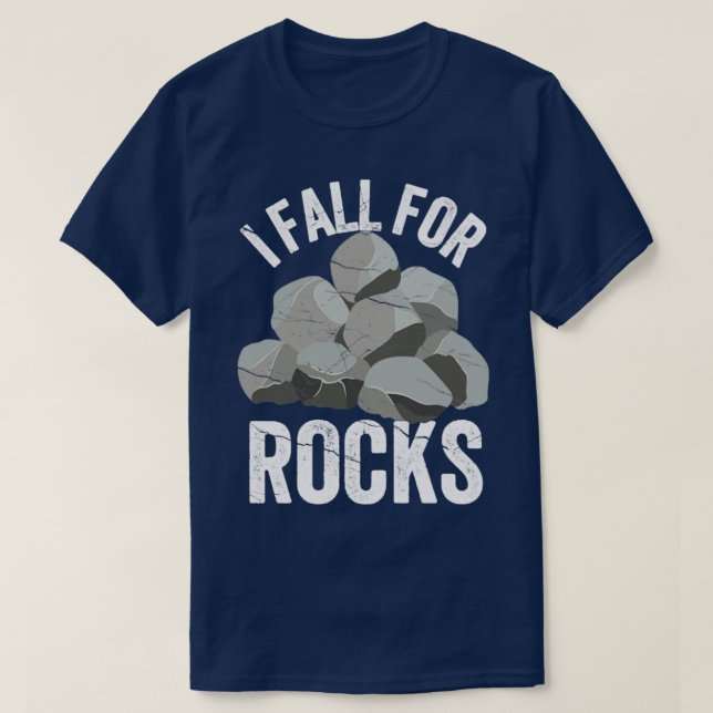 Lustigt Sten Jaktgeolog jag faller för Sten 3 T Shirt (Design framsida)