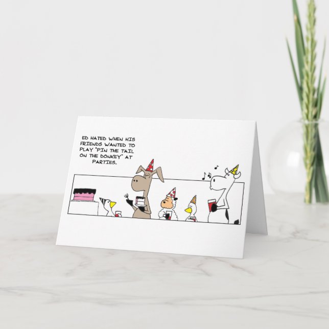 Lustigt stift på födelsedagskortet Svan Kort (Framsida)