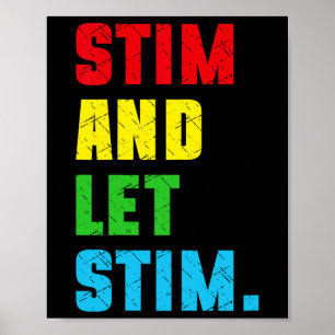 Lustigt Stim och låt Stim Autism-medvetandegörande Poster
