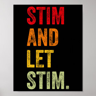 Lustigt Stim och låt Stim Autism-medvetandegörande Poster