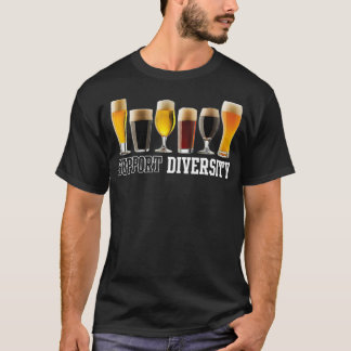 Lustigt stöd Diversity Craft Beer Drinking T Shirt