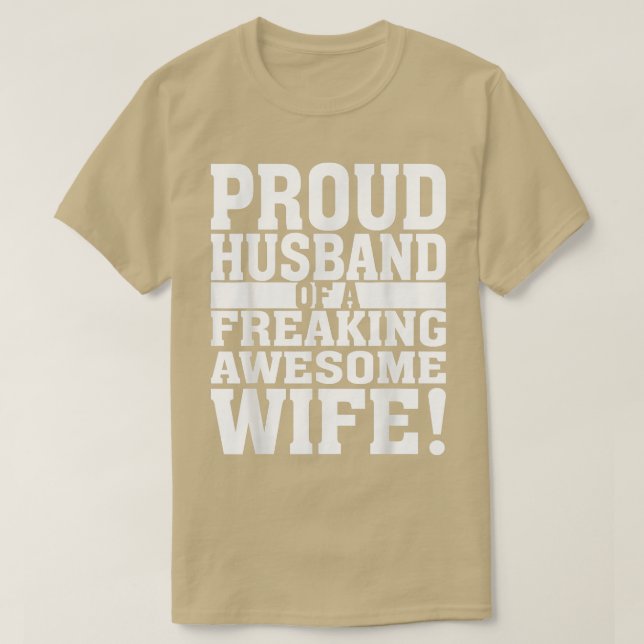 Lustigt stolt make över en jävla fantastisk fru t shirt (Design framsida)