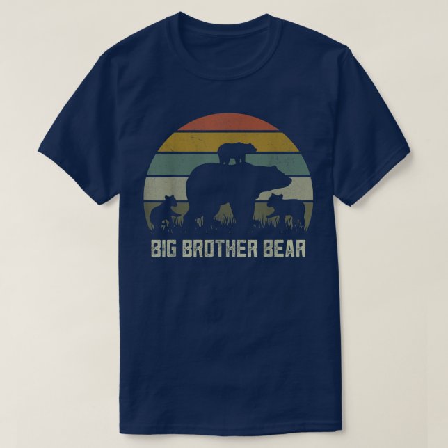 Lustigt storebror Bear Shirts, 3 Kid Unge Bro T Shirt (Design framsida)