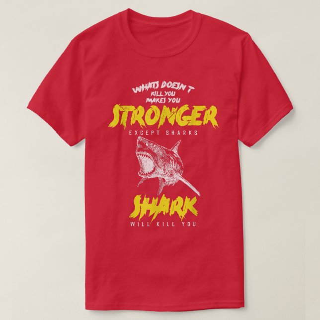 Lustigt stötande Dyka Sharks Dödor dig T Shirt (Design framsida)