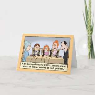 Lustigt strak på Telefoner under middagstid Kort