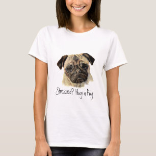 Lustigt, Stressat? Hugga en pug!, Hund, Pet, Anima Tee