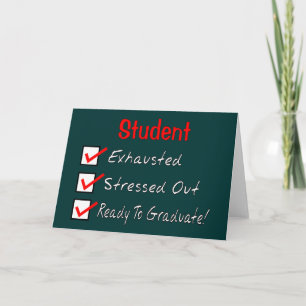 Lustigt Student ger "Redo till Student!" Kort