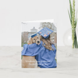 Lustigt Studenten från det Hund-mappade gratulatio Kort