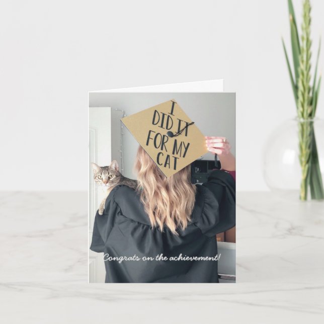 Lustigt Studenten från det omvända hälsningskortet Kort (Framsida)