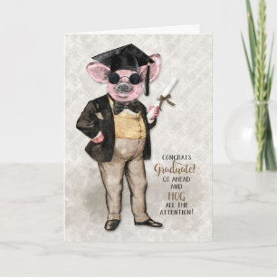 Lustigt Studenten Hipster Hog all uppmärksamhet Kort