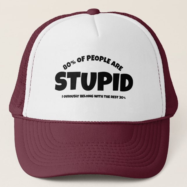 Lustigt "Stupid" Baseball Cap, Trendiget Math Wiz  Keps (Framsida)