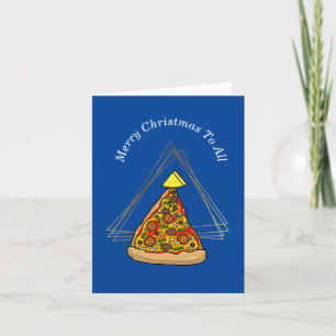 Lustigt stycke Pizza-julkort Kort