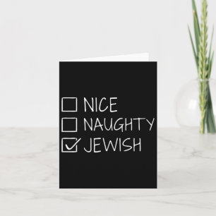 Lustigt, stygt judisk för Hanukkah Hebrew Chri Kort